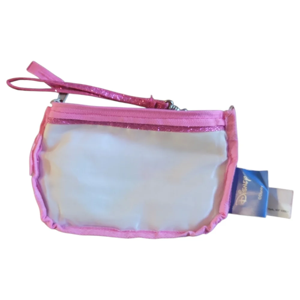 Frozen Girls Pink Purse Small Zipper Wristlet Elsa Anna Pink Disney Princess